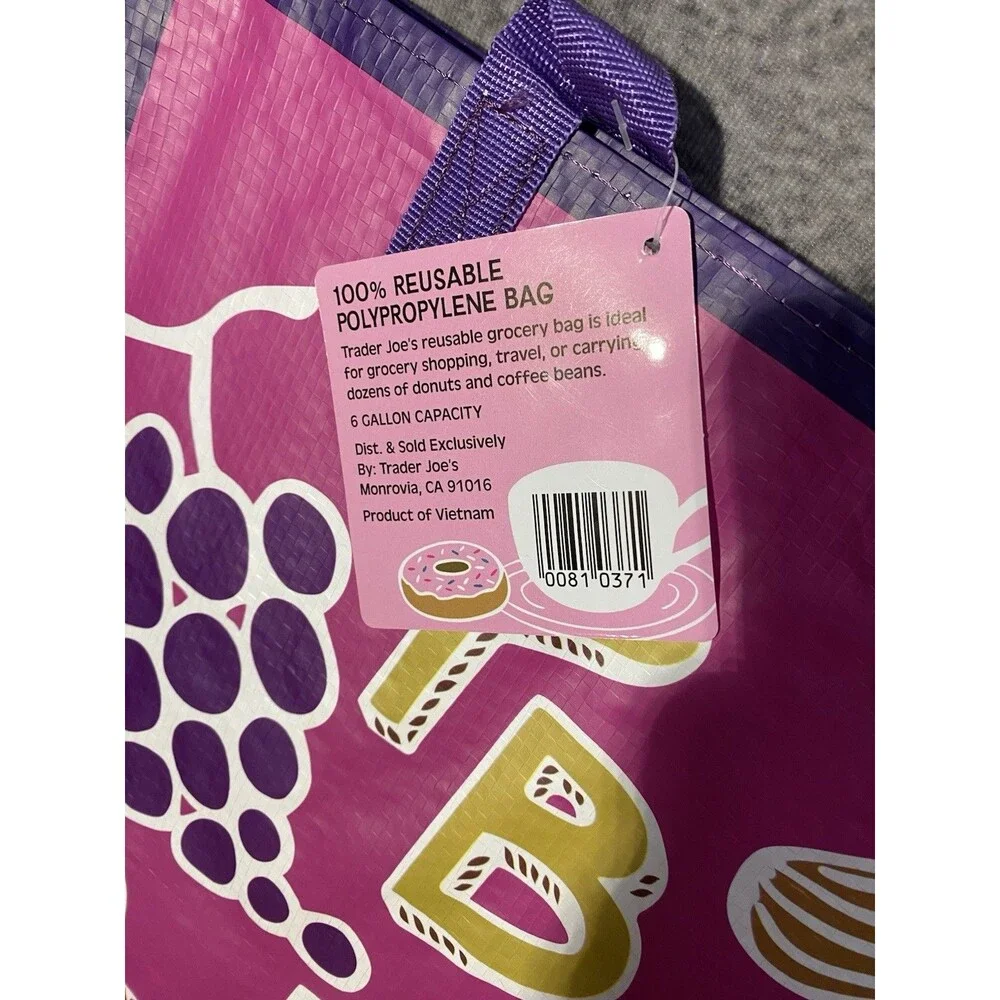 Trader Joe’s Reusable Bags Lot (3) - Cheese & PB&J/Mac Designs